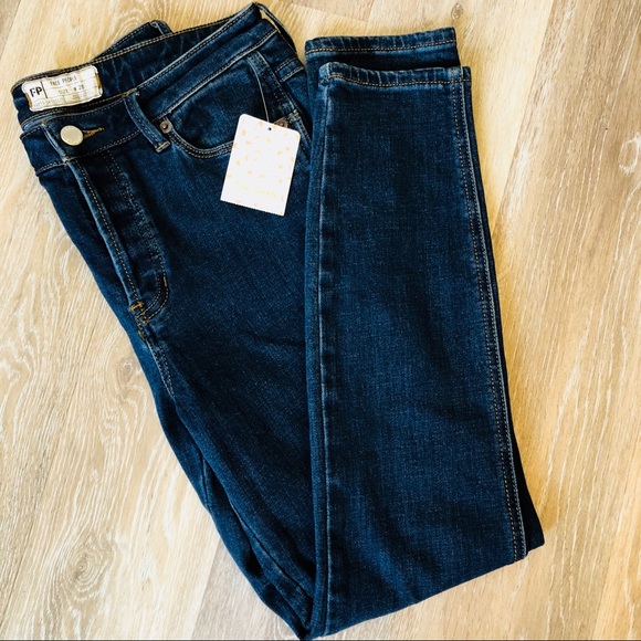 Free People Jean Payton Dark Denim Ankle Jeans - Picture 3 of 7